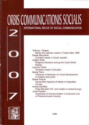 Orbis Communications Socialis 2007. International Theological Revue of Social Communication 
